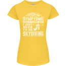 Symptoms I Just Need to Go Skydiving Funny Womens Petite Cut T-Shirt Yellow