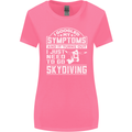 Symptoms I Just Need to Go Skydiving Funny Womens Wider Cut T-Shirt Azalea