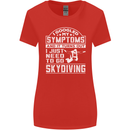 Symptoms I Just Need to Go Skydiving Funny Womens Wider Cut T-Shirt Red