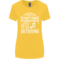 Symptoms I Just Need to Go Skydiving Funny Womens Wider Cut T-Shirt Yellow
