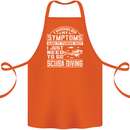 Symptoms Just Need to Go Scuba Diving Cotton Apron 100% Organic Orange