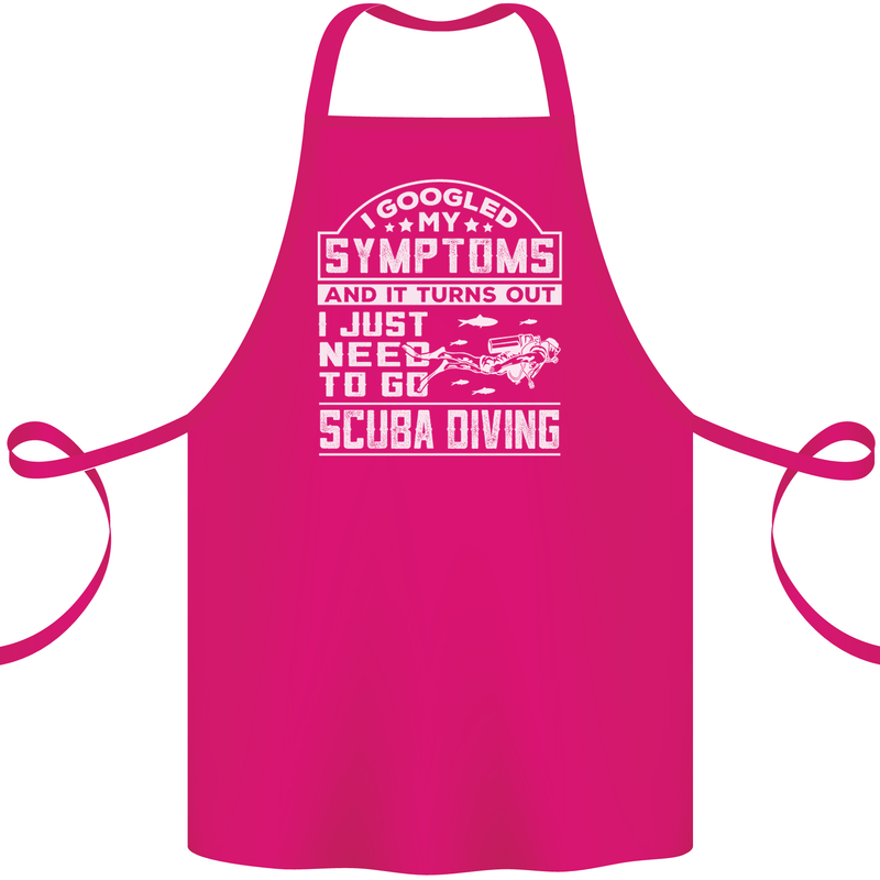 Symptoms Just Need to Go Scuba Diving Cotton Apron 100% Organic Pink