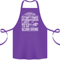 Symptoms Just Need to Go Scuba Diving Cotton Apron 100% Organic Purple