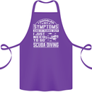 Symptoms Just Need to Go Scuba Diving Cotton Apron 100% Organic Purple