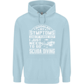 Symptoms Just Need to Go Scuba Diving Mens 80% Cotton Hoodie Light Blue