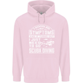 Symptoms Just Need to Go Scuba Diving Mens 80% Cotton Hoodie Light Pink