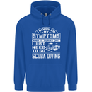 Symptoms Just Need to Go Scuba Diving Mens 80% Cotton Hoodie Royal Blue