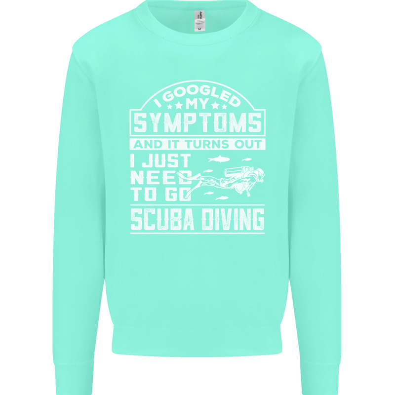 Symptoms Just Need to Go Scuba Diving Mens Sweatshirt Jumper Peppermint