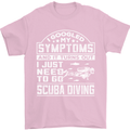 Symptoms Just Need to Go Scuba Diving Mens T-Shirt Cotton Gildan Light Pink