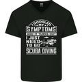 Symptoms Just Need to Go Scuba Diving Mens V-Neck Cotton T-Shirt Black