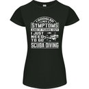 Symptoms Just Need to Go Scuba Diving Womens Petite Cut T-Shirt Black