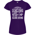 Symptoms Just Need to Go Scuba Diving Womens Petite Cut T-Shirt Purple