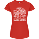 Symptoms Just Need to Go Scuba Diving Womens Petite Cut T-Shirt Red