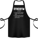 Synonym Funny Definition Slogan Cotton Apron 100% Organic Black