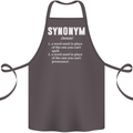 Synonym Funny Definition Slogan Cotton Apron 100% Organic Dark Grey