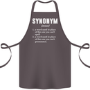 Synonym Funny Definition Slogan Cotton Apron 100% Organic Dark Grey