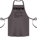 Synonym Funny Definition Slogan Cotton Apron 100% Organic Dark Grey
