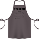 Synonym Funny Definition Slogan Cotton Apron 100% Organic Dark Grey