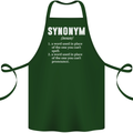 Synonym Funny Definition Slogan Cotton Apron 100% Organic Forest Green