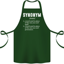 Synonym Funny Definition Slogan Cotton Apron 100% Organic Forest Green