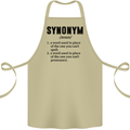 Synonym Funny Definition Slogan Cotton Apron 100% Organic Khaki