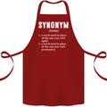 Synonym Funny Definition Slogan Cotton Apron 100% Organic Maroon