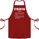 Synonym Funny Definition Slogan Cotton Apron 100% Organic Maroon