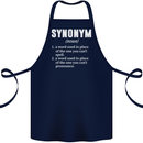 Synonym Funny Definition Slogan Cotton Apron 100% Organic Navy Blue