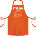 Synonym Funny Definition Slogan Cotton Apron 100% Organic Orange