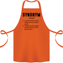 Synonym Funny Definition Slogan Cotton Apron 100% Organic Orange