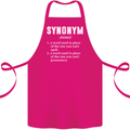 Synonym Funny Definition Slogan Cotton Apron 100% Organic Pink