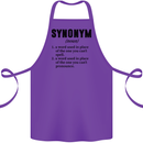 Synonym Funny Definition Slogan Cotton Apron 100% Organic Purple