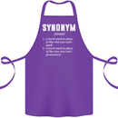 Synonym Funny Definition Slogan Cotton Apron 100% Organic Purple