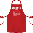 Synonym Funny Definition Slogan Cotton Apron 100% Organic Red