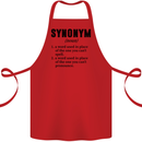 Synonym Funny Definition Slogan Cotton Apron 100% Organic Red