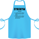 Synonym Funny Definition Slogan Cotton Apron 100% Organic Turquoise
