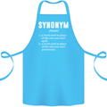 Synonym Funny Definition Slogan Cotton Apron 100% Organic Turquoise