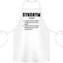 Synonym Funny Definition Slogan Cotton Apron 100% Organic White