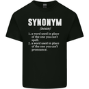 Synonym Funny Definition Slogan Kids T-Shirt Childrens Black