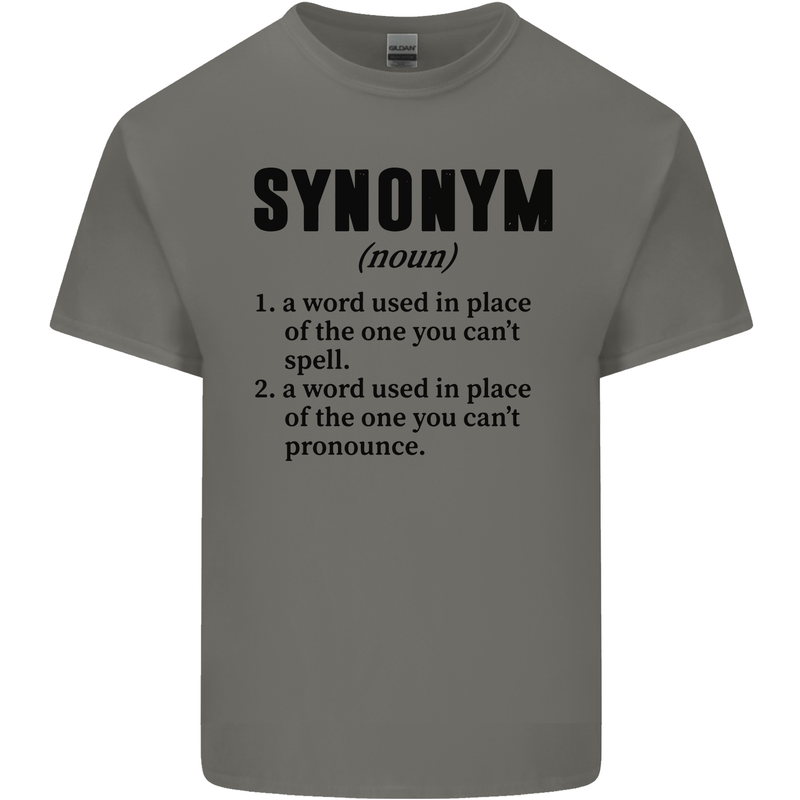 Synonym Funny Definition Slogan Kids T-Shirt Childrens Charcoal