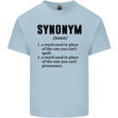 Synonym Funny Definition Slogan Kids T-Shirt Childrens Light Blue