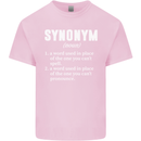 Synonym Funny Definition Slogan Kids T-Shirt Childrens Light Pink