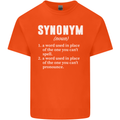 Synonym Funny Definition Slogan Kids T-Shirt Childrens Orange