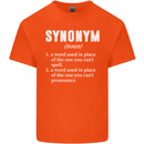 Synonym Funny Definition Slogan Kids T-Shirt Childrens Orange
