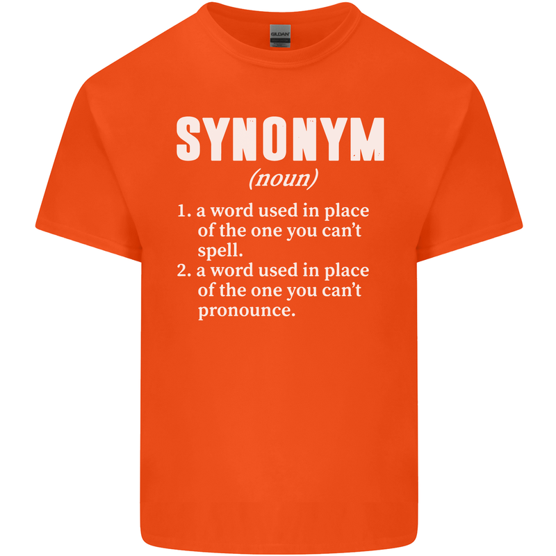 Synonym Funny Definition Slogan Kids T-Shirt Childrens Orange