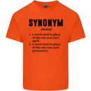 Synonym Funny Definition Slogan Kids T-Shirt Childrens Orange