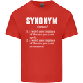 Synonym Funny Definition Slogan Kids T-Shirt Childrens Red