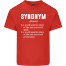 Synonym Funny Definition Slogan Kids T-Shirt Childrens Red