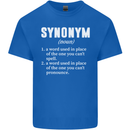 Synonym Funny Definition Slogan Kids T-Shirt Childrens Royal Blue
