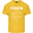 Synonym Funny Definition Slogan Kids T-Shirt Childrens Yellow